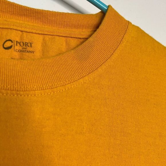 C Port and Company Short Sleeve Graphic Tee Yellow and Red Small - Picture 5 of 5